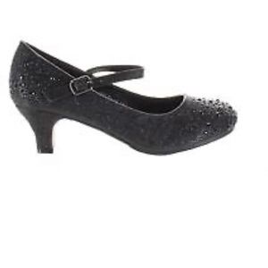Lucky Top black sparkly little girl high heel mary janes model Apple 5x size 1